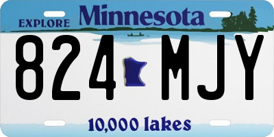 MN license plate 824MJY
