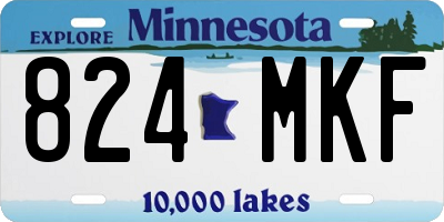 MN license plate 824MKF