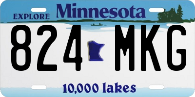 MN license plate 824MKG