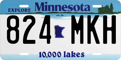 MN license plate 824MKH