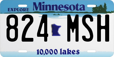 MN license plate 824MSH