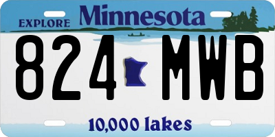 MN license plate 824MWB