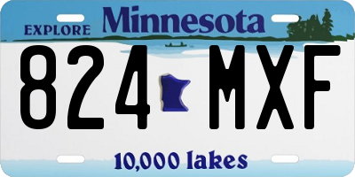 MN license plate 824MXF