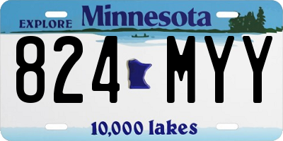 MN license plate 824MYY
