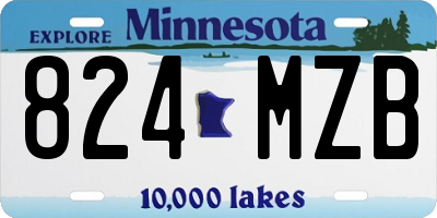 MN license plate 824MZB