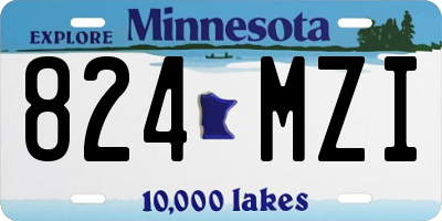 MN license plate 824MZI