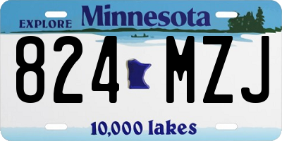 MN license plate 824MZJ