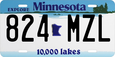 MN license plate 824MZL