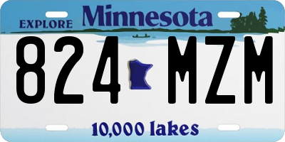 MN license plate 824MZM
