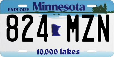 MN license plate 824MZN
