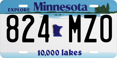MN license plate 824MZO
