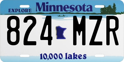 MN license plate 824MZR