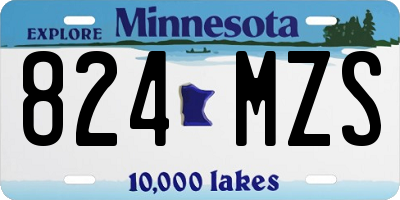 MN license plate 824MZS