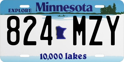 MN license plate 824MZY