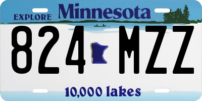 MN license plate 824MZZ