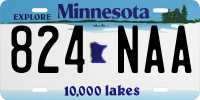 MN license plate 824NAA
