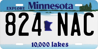 MN license plate 824NAC