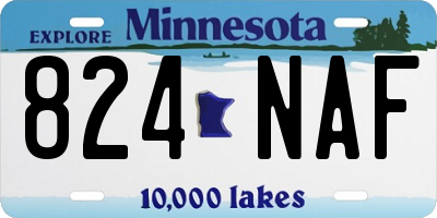 MN license plate 824NAF