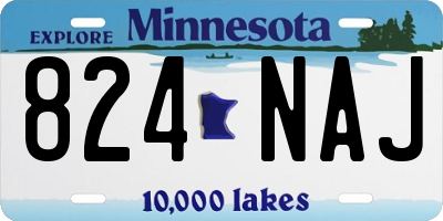 MN license plate 824NAJ
