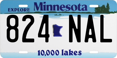 MN license plate 824NAL