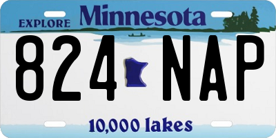 MN license plate 824NAP