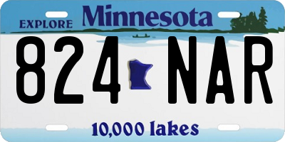 MN license plate 824NAR