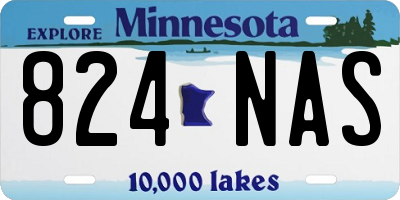 MN license plate 824NAS
