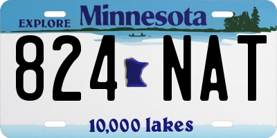 MN license plate 824NAT