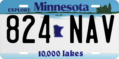 MN license plate 824NAV