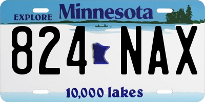 MN license plate 824NAX