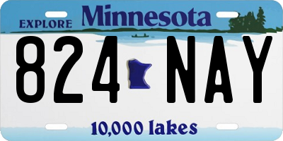 MN license plate 824NAY
