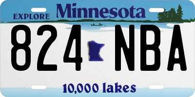 MN license plate 824NBA
