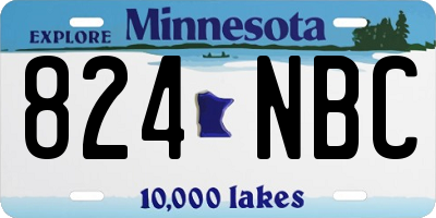 MN license plate 824NBC