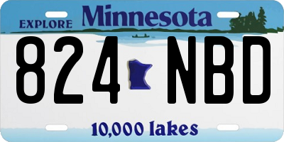 MN license plate 824NBD