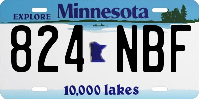 MN license plate 824NBF