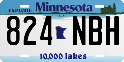 MN license plate 824NBH