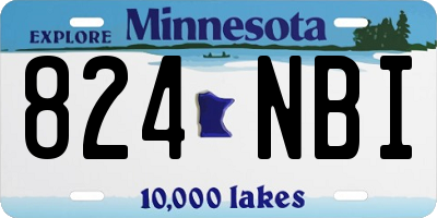 MN license plate 824NBI