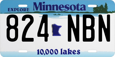 MN license plate 824NBN
