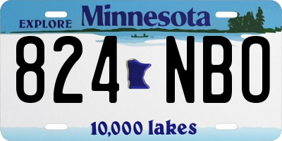 MN license plate 824NBO