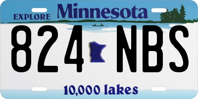 MN license plate 824NBS