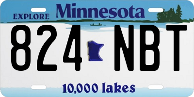 MN license plate 824NBT