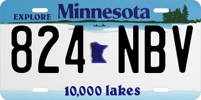 MN license plate 824NBV