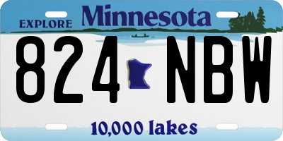 MN license plate 824NBW