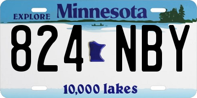 MN license plate 824NBY