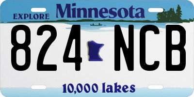 MN license plate 824NCB