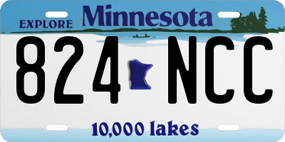 MN license plate 824NCC