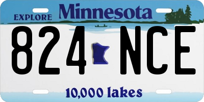 MN license plate 824NCE