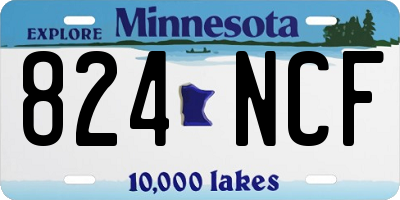 MN license plate 824NCF