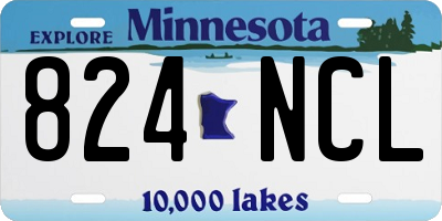 MN license plate 824NCL
