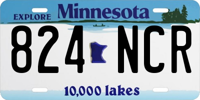 MN license plate 824NCR